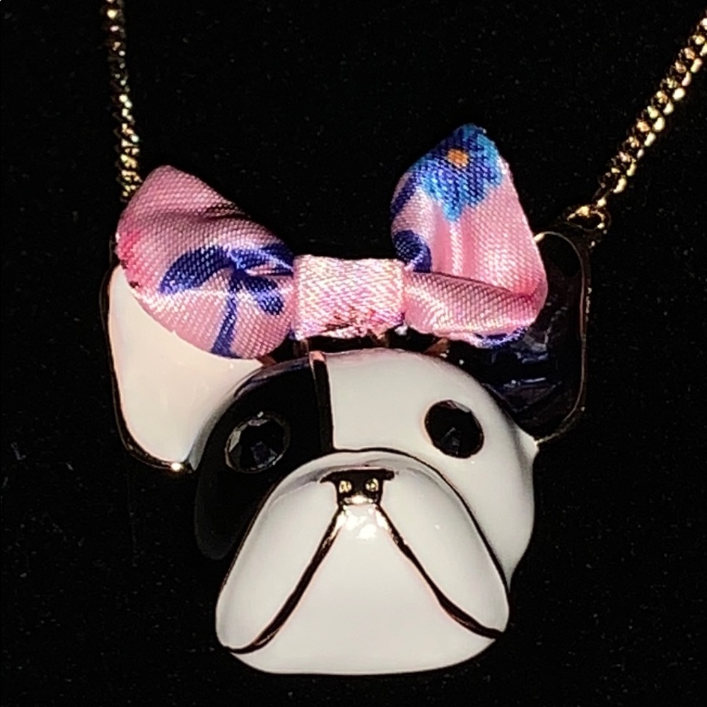 Betsey Johnson Enamel Cute 🥰 Dog 🐶 Necklace
